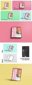 Colorful iPad Pro Mockup E9T2SRK
