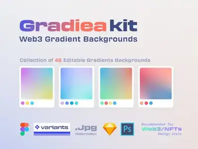 Ui8 - Gradiea Kit - Web3 Gradient Backgrounds