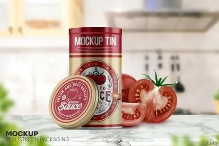 Tin packaging Mockup TNCSFKL