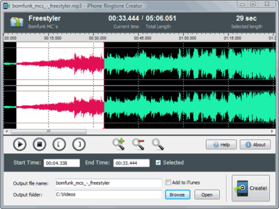 Abyssmedia iPhone Ringtone Creator 2.2.0.0