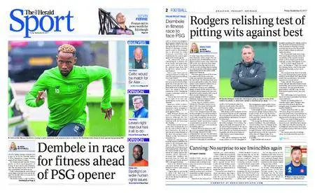 The Herald Sport (Scotland) – September 08, 2017