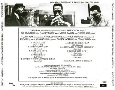 Curtis Amy & Dupree Bolton - Katanga (1998) {Pacific Jazz CDP94850 rec 1962-1963}