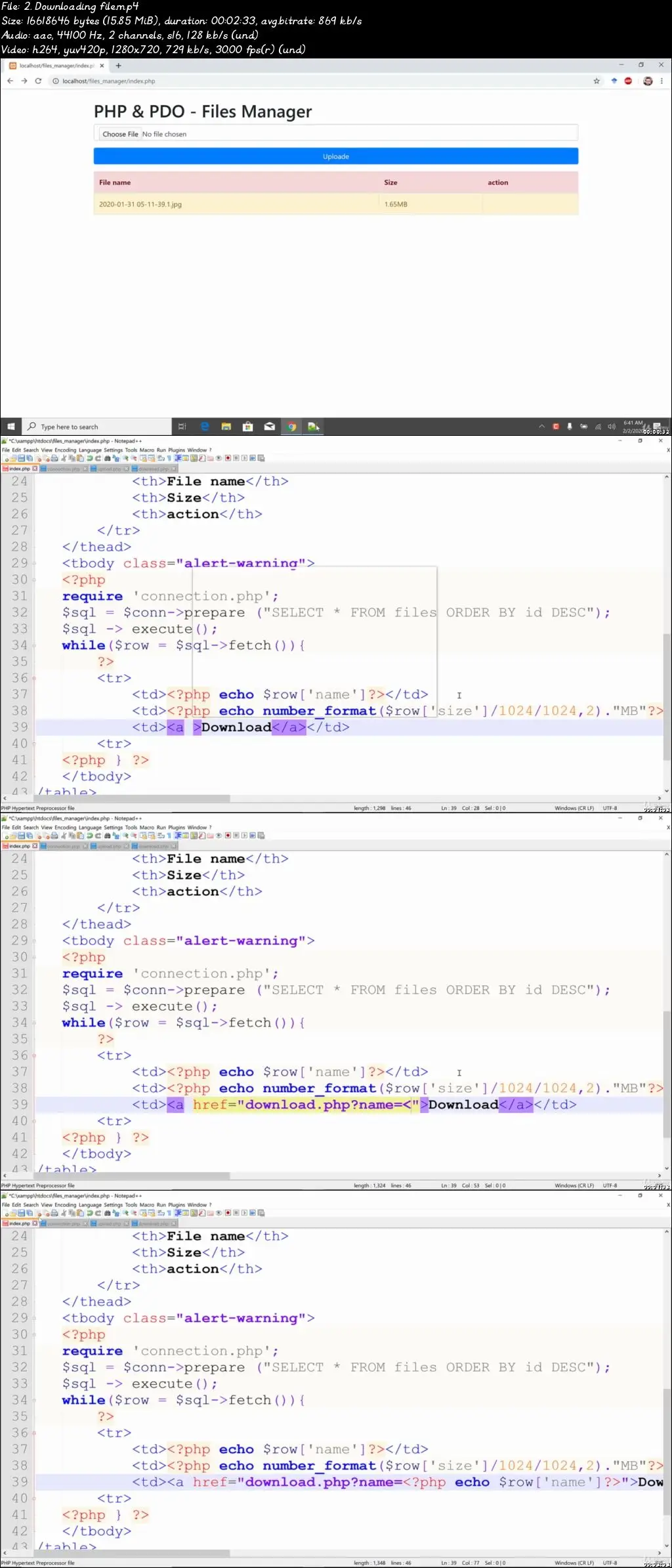 PHP PDO Files Manager AvaxHome