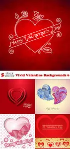 Vectors - Vivid Valentine Backgrounds 6
