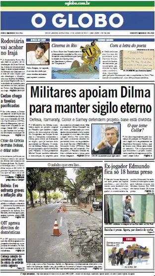 Jornal O Globo - 17 de junho de 2011
