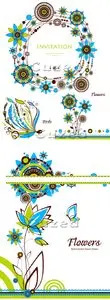 Vector - Vintage floral backgrounds