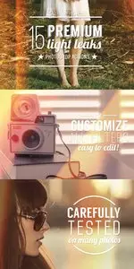 CreativeMarket 15 Premium Light Leak Actions