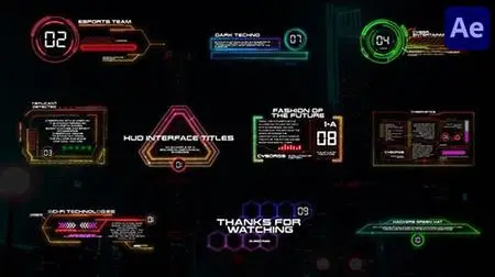 HUD Interface Titles for After Effects 37204275