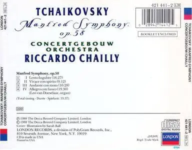 Concertgebouw Orchestra, Riccardo Chailly - Pyotr Ilyich Tchaikovsky: Manfred Symphony, Op.58 (1988)