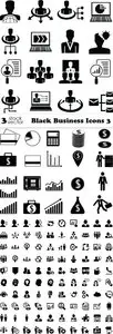 Vectors - Black Business Icons 3