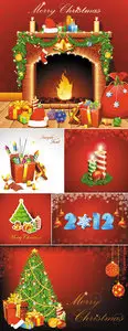 Christmas and New Year 2012 Vector