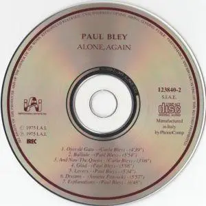Paul Bley - Alone, Again (1975) {Improvising Artists}