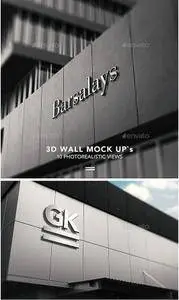 GraphicRiver - 3D Logo Signage Wall Mock Up