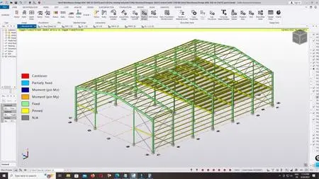 AISC360-16 Steel warehouse in Tekla Structural Designer