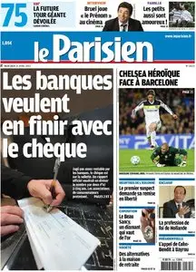 Le Parisien + Cahier Paris du Mercredi 25 Avril 2012