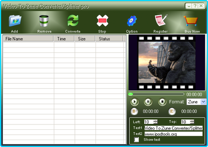 Video To Zune Converter Splitter Pro