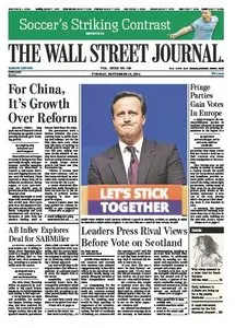 Wallstreet Journal Europe September 16 2014