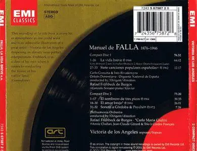 Victoria De Los Angeles, Rafael Fruhbeck de Burgos, Carlo Maria Giulini - De Falla: La Vida Breve (2001)