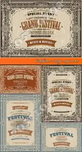 Certificates vintage style vector