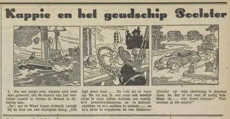 Kranten Strips 00 Kappie V005 Kappie En Het Goudschip De Poolster Prov Zeeuwse Courant 1947