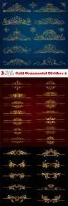 Vectors - Gold Ornamental Dividers 2