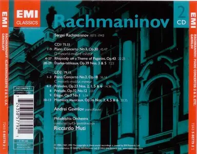Rachmaninov: Piano Concertos 2 & 3; Rhapsody on a Theme of Paganini / Riccardo Muti, Andrei Gavrilov (2004)