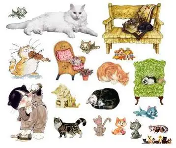 Cats - PNG Clipart for Photoshop