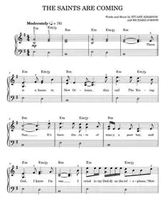 The Saints Are Coming - U2, U2 & Green Day (Easy Piano)