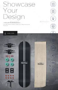 GraphicRiver - Skateboards & Adds Set Mock-up