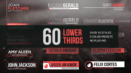 60 Lower Thirds - Project for After Effects (VideoHive)