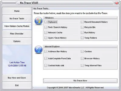 MicroSmarts No-Trace v3.65