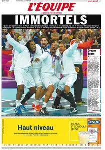 L'equipe Edition du 13 Août 2012