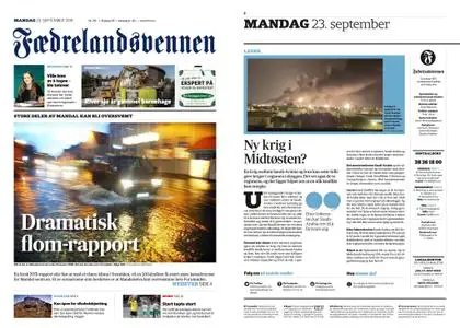 Fædrelandsvennen – 23. september 2019