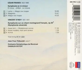Charles Dutoit, Orchestre Symphonique de Montréal - Franck: Symphonie; D'Indy: Symphonie sur un chant montagnard (1991)