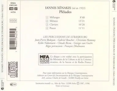 Iannis Xenakis - Pléïades - Les Percussions De Strasbourg (1996)