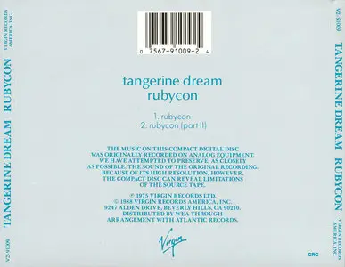 Tangerine Dream - Rubycon (1975) [Repost-ReUpload]