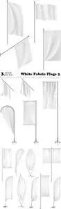 Vectors - White Fabric Flags 3