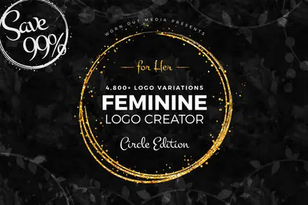 CreativeMarket - Feminine Logo Creator Circle Edition