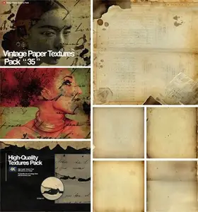 Vintage Paper Overlays Pack for Photoshop