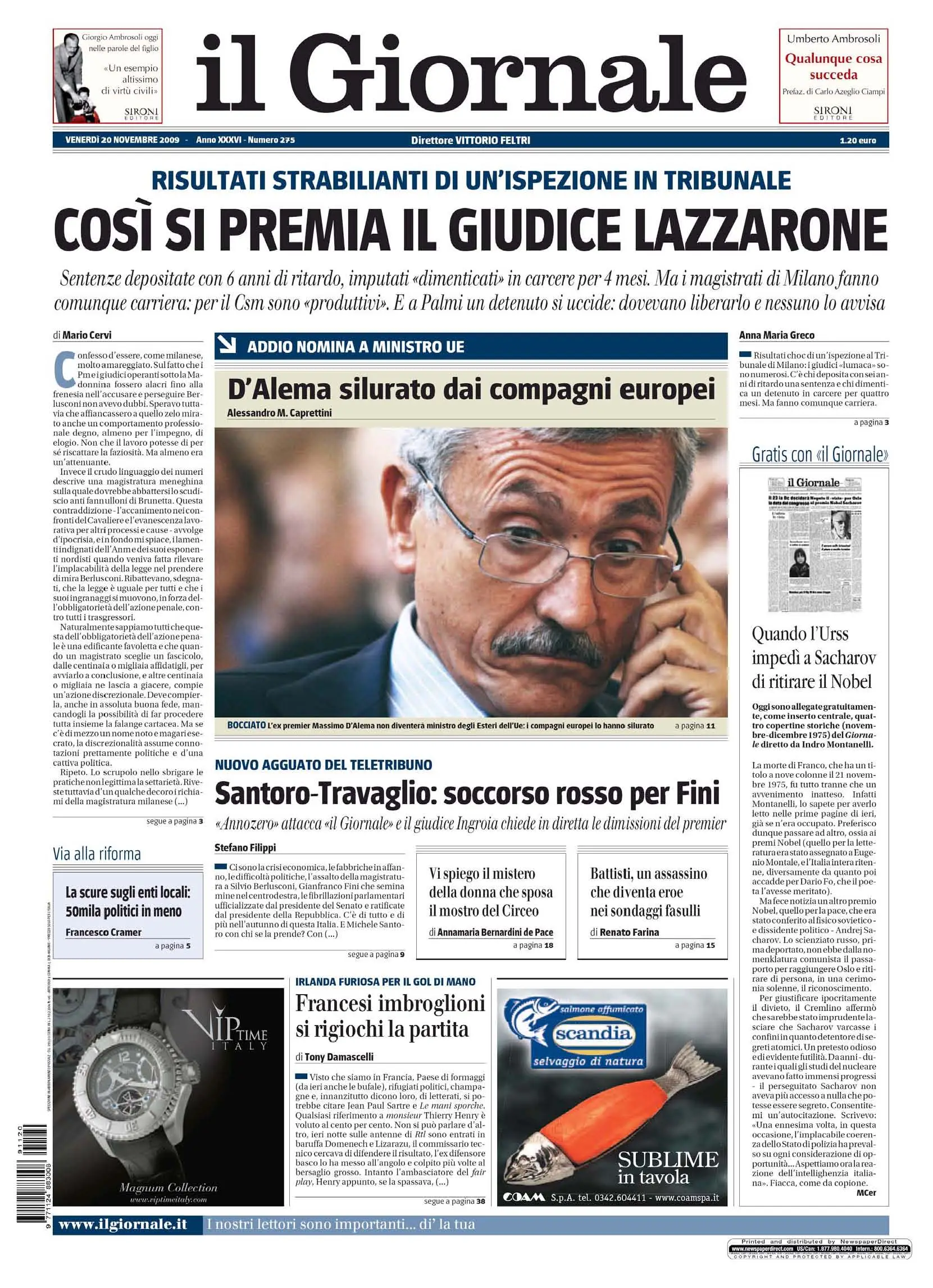 Il Giornale 20 11 2009