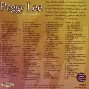 Peggy Lee - Miss Wonderful (4CDs, 2006)