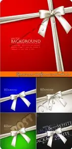 Elegant vector background with white bow