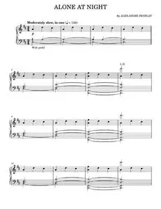Alone At Night - Alexandre Desplat, The Curious Case Of Benjamin Button Movie (Piano Solo)