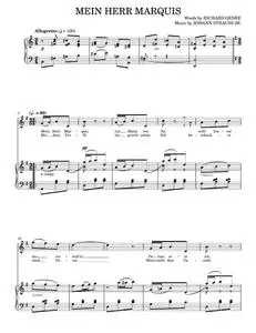 Mein Herr Marquis - Johann Strauss Jr., Richard Genee (Piano-Vocal-Guitar)
