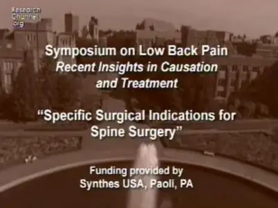 Video of "Specific Indications for Spine Surgery" 2009