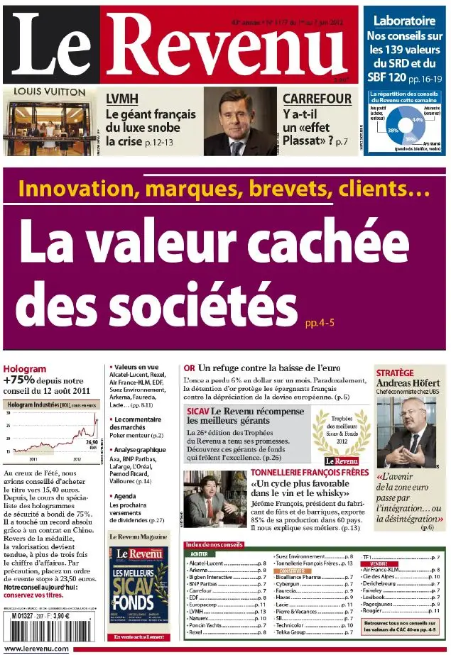 Le Revenu Hebdo Bourse 1177 - 1er au 7 Juin 2012