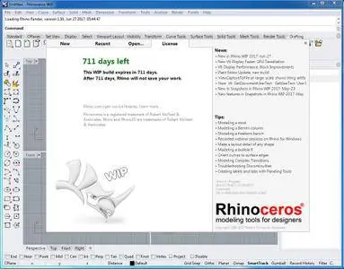 Rhino 6 WIP version 6.0.17178.04271