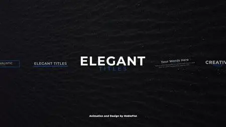 VideoHive Elegant Titles 21196068