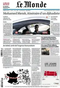 Le Monde et Supplément Livres du Vendredi 23 Mars 2012