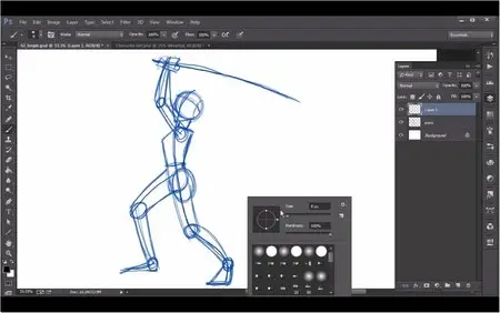 Sketching Dynamic Action Poses in Photoshop